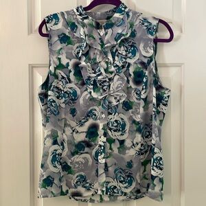 Tahari ruffled blouse, Large